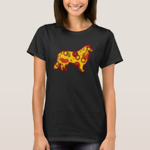 Pizza Dog Funny Pizza Shetland Sheepdog T-Shirt