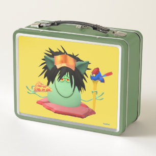 Pizza Eating Monster Character Metal Lunch Box