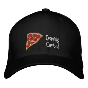 Pizza Embroidered Cap- You Can Edit The Text Embroidered Hat