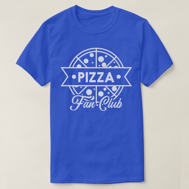 Pizza Fan Club Funny Pepperoni Cheese Veggie Pizza T-Shirt (Design Front)
