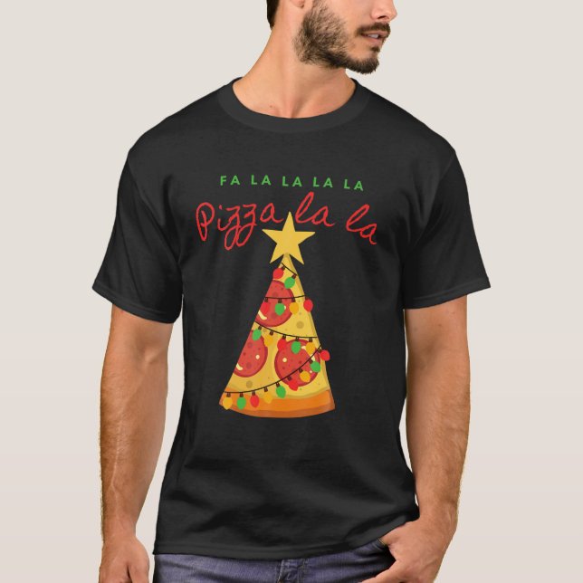 Pizza Fast Food Lover Xmas Funny Pizza Christmas T T-Shirt (Front)