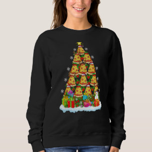 Pizza Fast Food Xmas Tree Lighting Santa Pizza Chr Sweatshirt