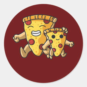 Pizza Father and Son Pizza Family  Classic Round Sticker