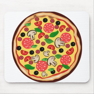 Pizza Food Clipart Icon Pepperoni Cheese Mouse Mat