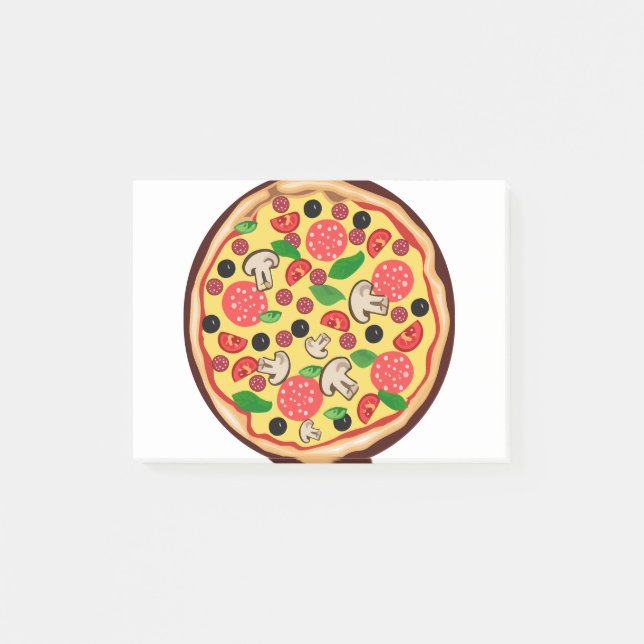 Pizza Food Clipart Icon Pepperoni Cheese Post-it Notes (Front)