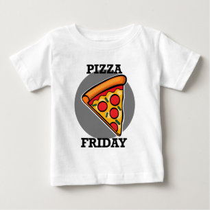 Pizza Friday Design - Baby Fine Jersey T-Shirt