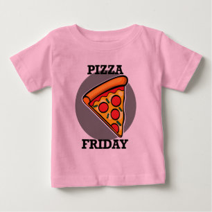 Pizza Friday Design - Baby Fine Jersey T-Shirt