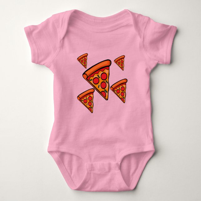 Pizza Friday Design - Baby Jersey Bodysuit (Front)