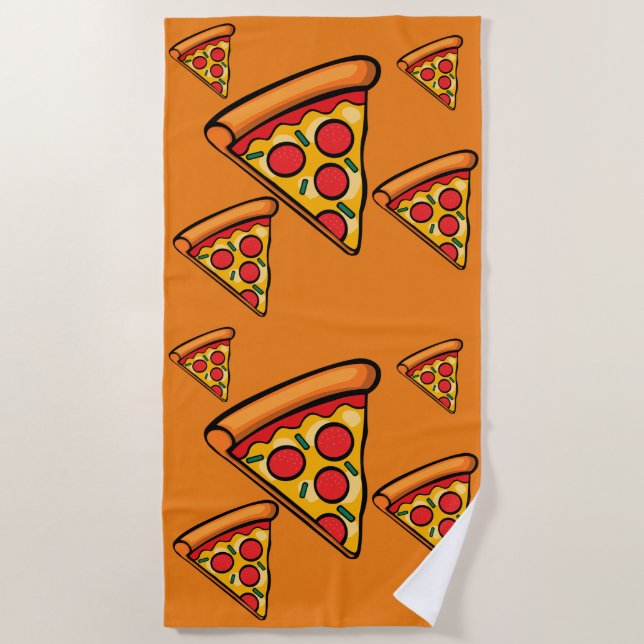 Pizza Friday Design - Beach Towel (Front)