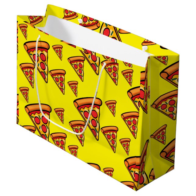 Pizza Friday Design - Gift Bag - Large (Front Angled)