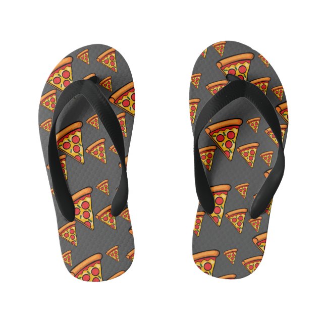 Pizza Friday Design - Kids Flip Flops (Footbed)