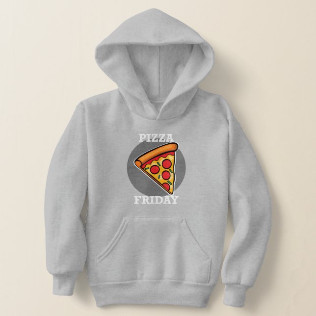 Pizza Friday Design - Kids' Pullover Hoodie (Laydown)