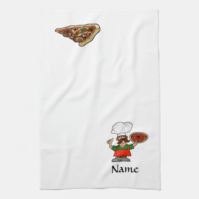 Pizza Fun Kitchen Towels to Customise! (Vertical)