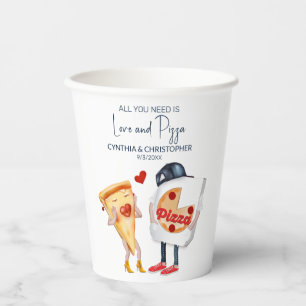 Pizza Funny Bridal Shower Paper Cups