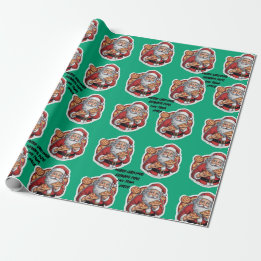  Pizza funny Christmas editable WRAP Wrapping Paper