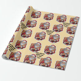  Pizza funny Christmas editable WRAP Wrapping Paper