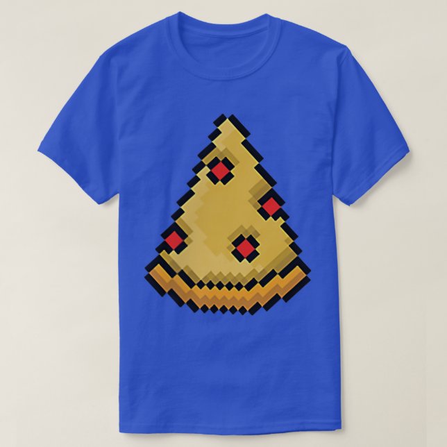 Pizza Funny Fast Food Piel Art Video Gamer Gaming T-Shirt (Design Front)