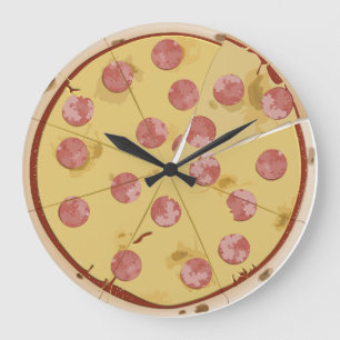 PIZZA funny WALL CLOCK