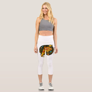 Pizza Galaxy – Cosmic Slice of Flavor Capri Leggings