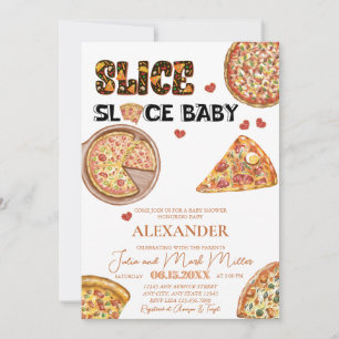 Pizza   Gender Neutral Baby Shower  Invitation