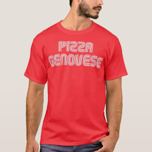 Pizza Genovese Food Lover Retro 70s 80s Funny  T-Shirt