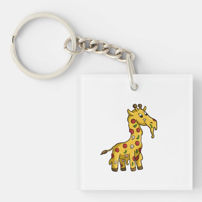 pizza giraffe key ring (Front)