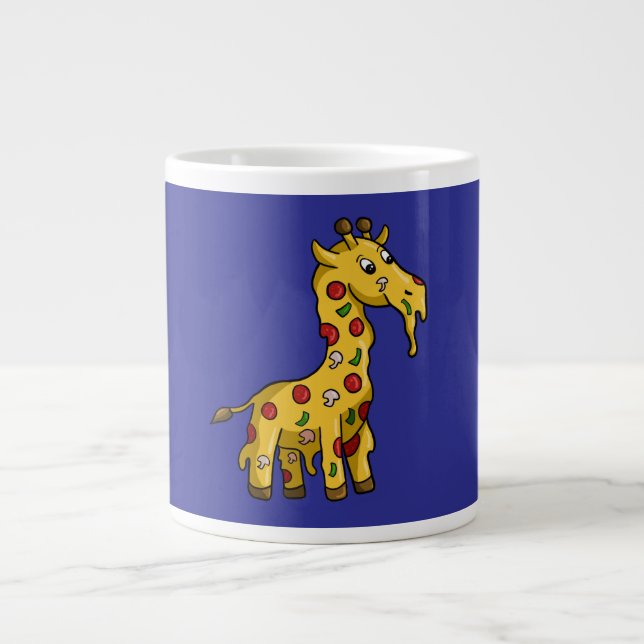 pizza giraffe large coffee mug (Front)