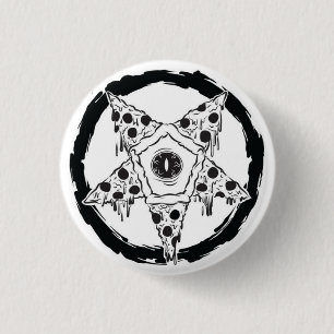 Pizza-gram Pizza Pentagram Button