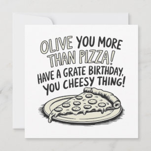 Pizza Happy Birthday  Card