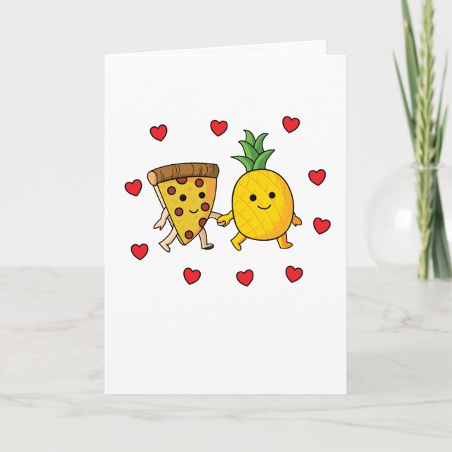 Pizza Hawaii Pineapple Pizza Food Card (Front)