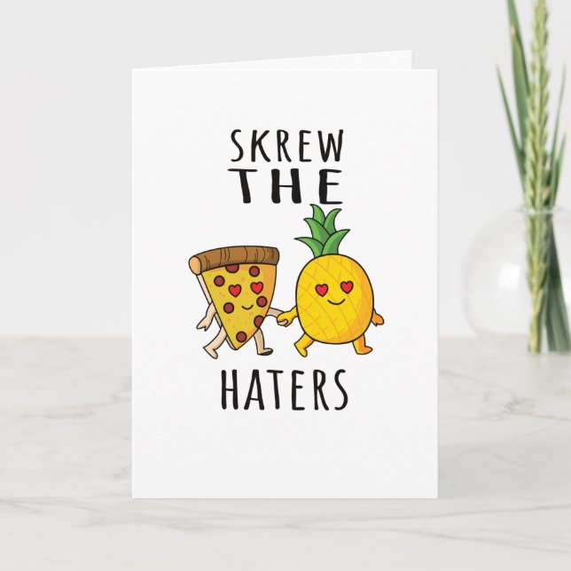 Pizza Hawaii Pineapple Pizza Food Card (Front)