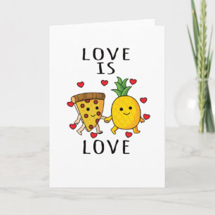 Pizza Hawaii Pineapple Pizza Food Card