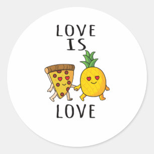 Pizza Hawaii Pineapple Pizza Food Classic Round Sticker