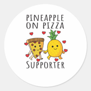 Pizza Hawaii Pineapple Pizza Food Classic Round Sticker