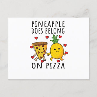 Pizza Hawaii Pineapple Pizza Food Postcard