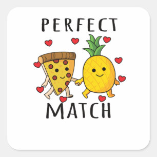 Pizza Hawaii Pineapple Pizza Food Square Sticker