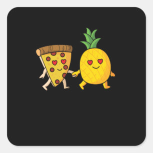 Pizza Hawaii Pineapple Pizza Food Square Sticker