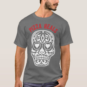 Pizza Heals Sugar Heart Skull Anti Valentines Day  T-Shirt