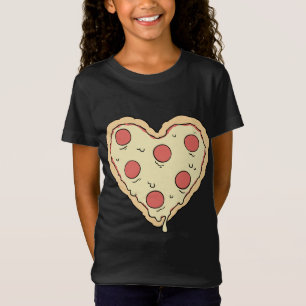 Pizza Heart Melting Cheese Graphic T-Shirt