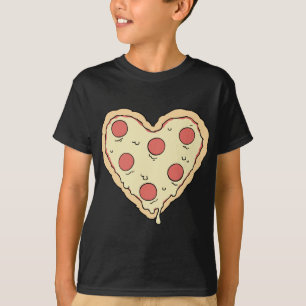 Pizza Heart Melting Cheese Graphic T-Shirt