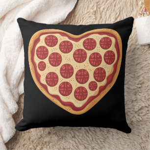 Pizza Heart Shaped Cute Valentine's Day Cushion