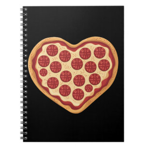 Pizza Heart Shaped Cute Valentine's Day Notebook