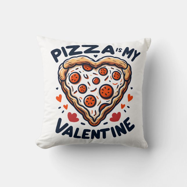 Pizza Heart Valentine Cushion (Front)