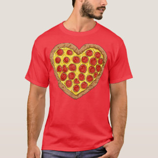 Pizza Heart Valentines Day Gifts Men Women Peppero T-Shirt