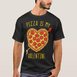 Pizza Heart Valentines Day s Men Women Pepperoni T-Shirt