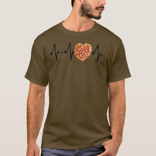 Pizza Heartbeat Pizza Pulse Food Lover Foodie Pizz T-Shirt