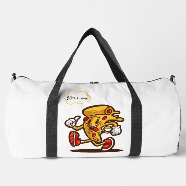 pizza, here i come duffle bag (Front)