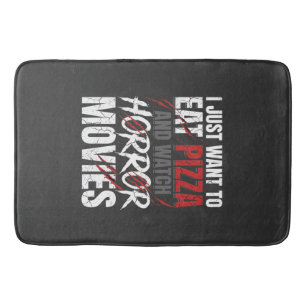 Pizza Horror Movies Halloween Design_1 Bath Mat