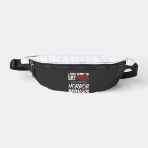 Pizza Horror Movies Halloween Design_1 Bum Bags
