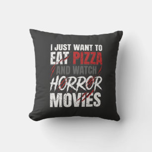 Pizza Horror Movies Halloween Design_1 Cushion